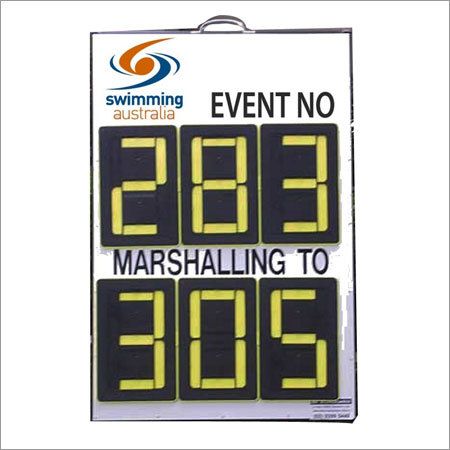 Mr Scoreboards supplies more than 100 swimming event number and marshalling boards