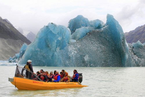 Massive glacier calving at Aoraki Mount Cook National Park