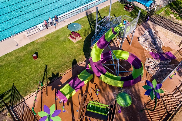 New waterslide and aquatic play area approaching completion at Mudgee Pool