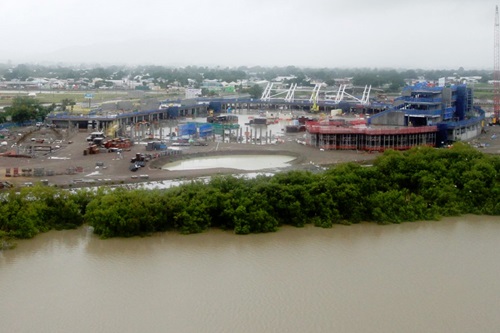 North Queensland Stadium site stands up to Townsville floods