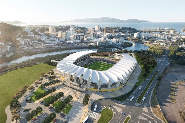 Symbolic transfer of turf to Queensland Country Bank Stadium