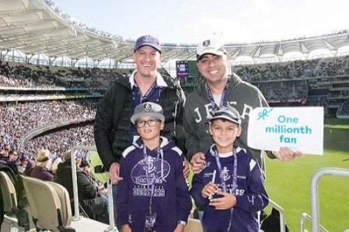 Optus Stadium celebrates one millionth visitor as AFL attendances hit new highs