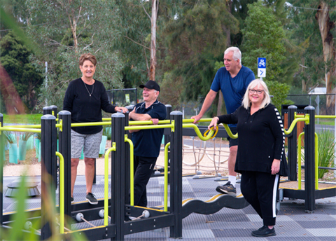 Age-friendly outdoor fitness equipment installed in Eltham
