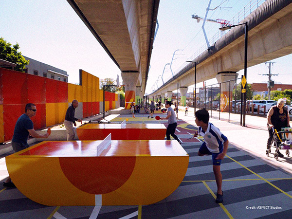 POPP outdoor Ping Pong tables contribute to Melbourne’s regenerative urban transformation
