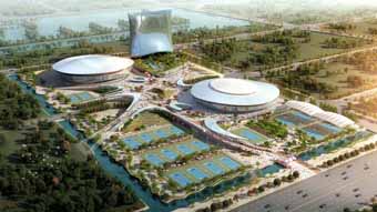 Construction begins on Populous-designed Zhuhai International Tennis Centre