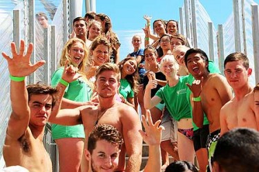 Massey University students set world record at the Lido Aquatic Centre