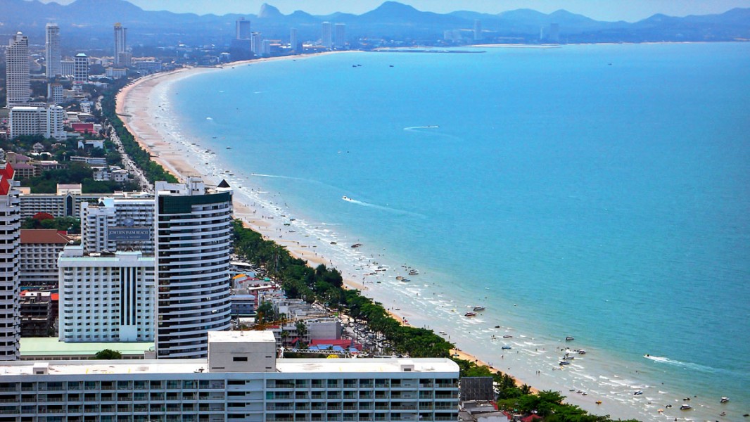 Sand disappears at famous Thai beach