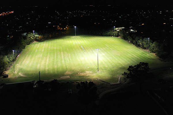 Sustainable floodlighting installed at sportsgrounds across Penrith