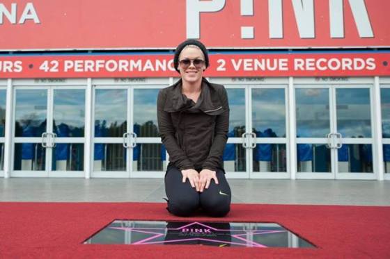 P!nk’s popularity etched in stone