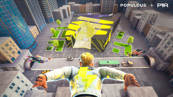 Populous collaborates with PWR to create the first elite sports facility in the metaverse