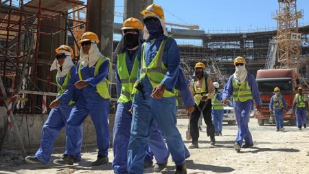 Global workers’ rights campaign targets Qatar World Cup stadia
