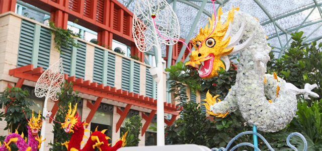 Giant dragons welcome Lunar New Year at Resorts World Sentosa