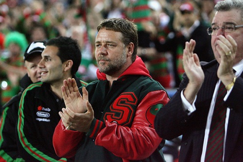 Russell Crowe defends Star City’s Rabbitohs sponsorship