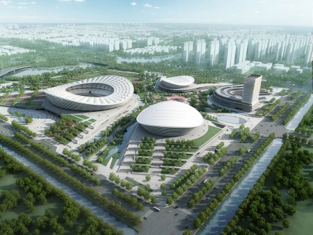 Construction begins on SIP Sports Centre in Chinese city of Suzhou