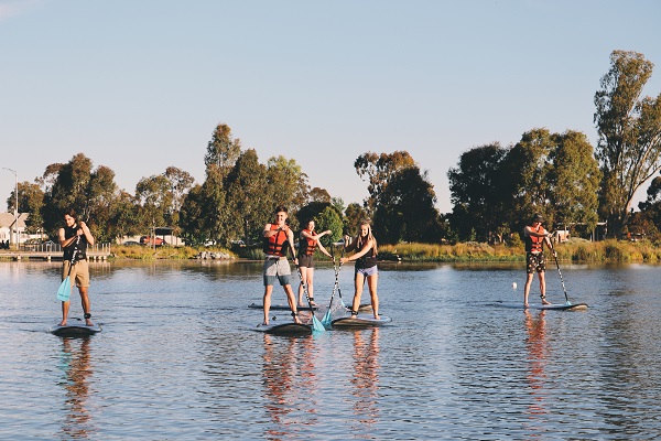Stand up paddle boards and pedal boat hire now operating on Shepparton’s Victoria Park Lake