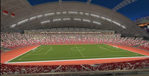 Singapore Sports Hub unveils multi-functional pitch at new national stadium