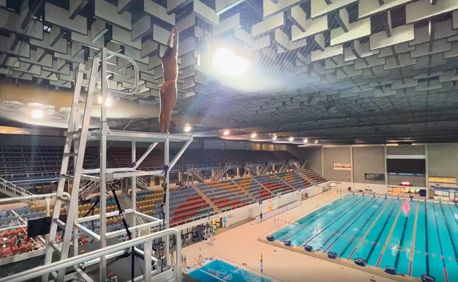Diving tower at Brisbane Aquatic Centre reaches new heights