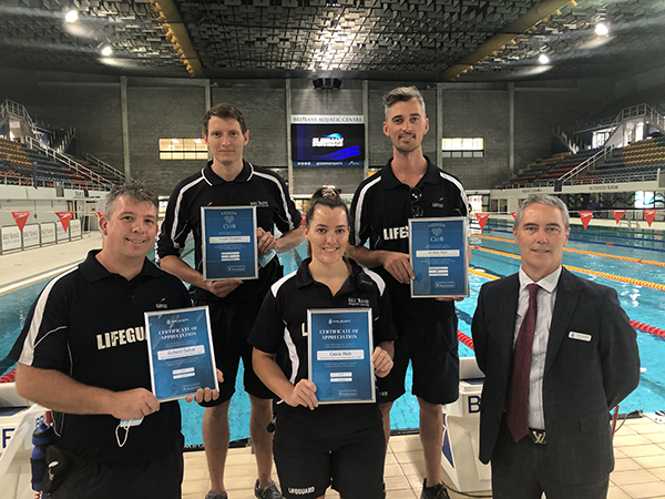 Sleeman Sports Complex spotlight Aquatic team members’ receipt of the Australian Resuscitation Club Medal