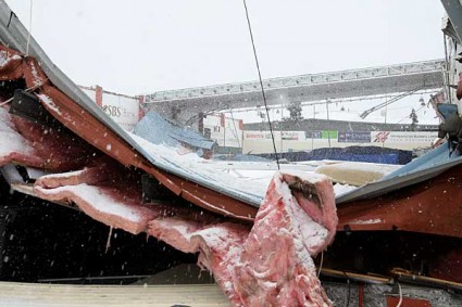 Allianz Stadium Roof Partially Collapses Daily Telegraph