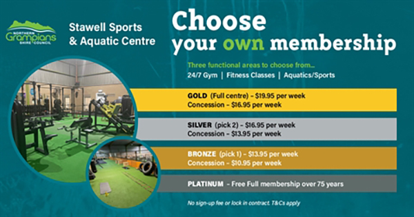Stawell Sports and Aquatics Centre launches new tiered membership model