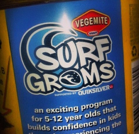 SurfGroms program features on more than 1.5 million jars of Vegemite