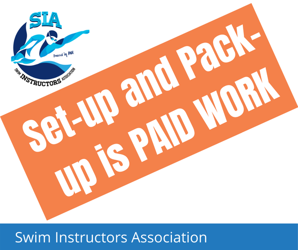 Union says swim teachers set up and pack up is paid work
