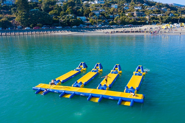 Aflex Technology provides massive inflatable for Big Tahuna Ocean Swim Series