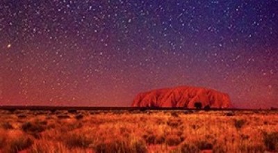 Ayers Rock springs out of its hard place