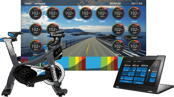 VismoX offers new experiences for indoor cyclists