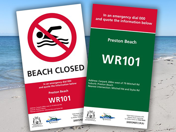 Summer beach safety boosted in Western Australia with more than 1500 BEN signs