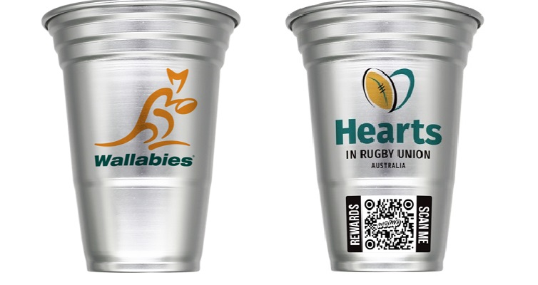 WOSUP’s reusable aluminium cups to be trialled at upcoming Wallabies test at Sydney’s CommBank Stadium