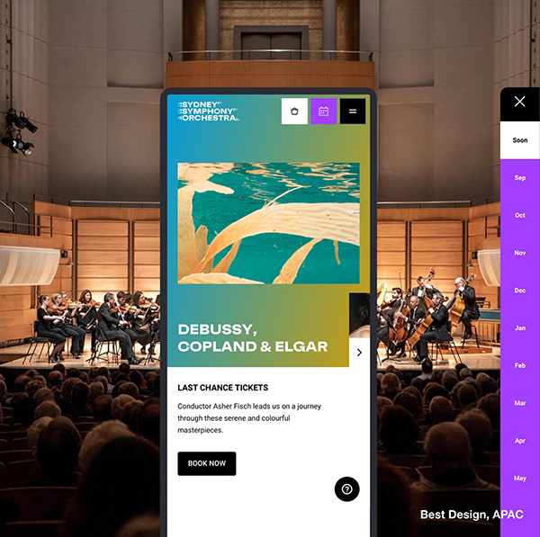 Design award secured for Sydney Symphony Orchestra Digital Experience
