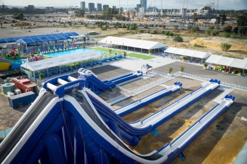 World’s tallest inflatable waterslide at Perth’s Xscape at the City waterpark