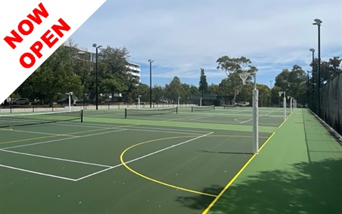 New multi-courts for tennis and netball unveiled at Orrong Park
